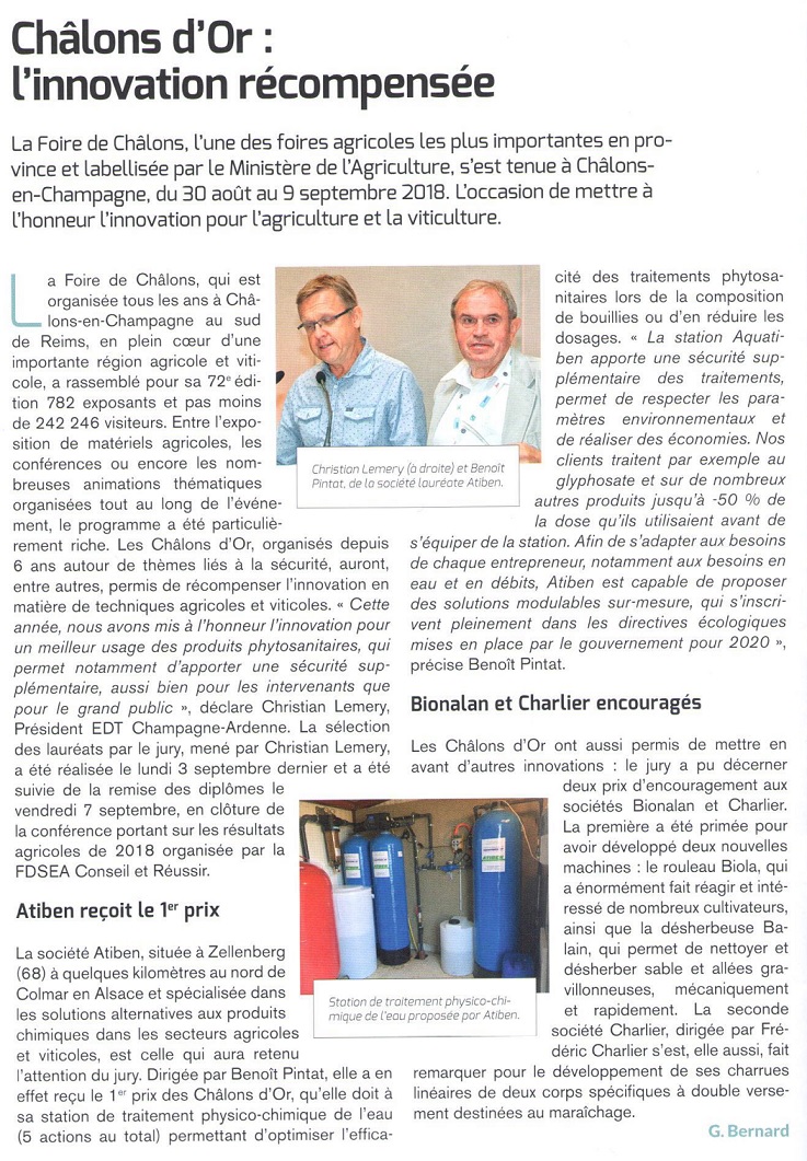 Article Entrepreneurs des territoires